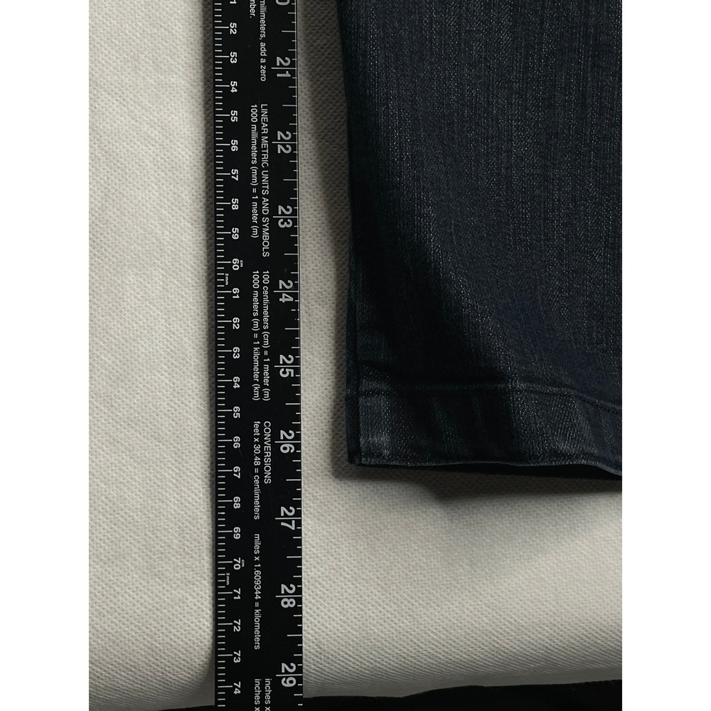 Ellen Tracy Jeans Women 18 Blue Dark Wash Straight Leg Mid Rise Denim Pants - Picture 6 of 10